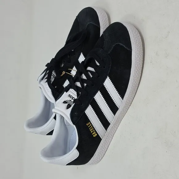 Adidas Unisex Gazelle Indoor Shoes Black Suede Size 3.5
