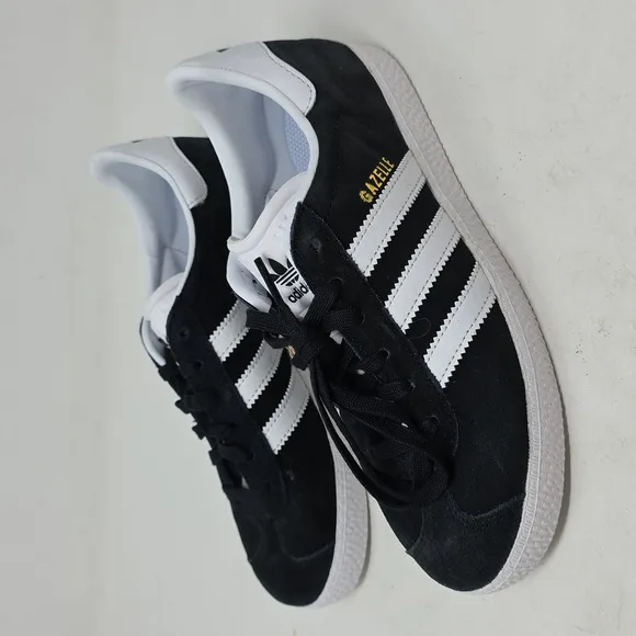 Adidas Unisex Gazelle Indoor Shoes Black Suede Size 3.5