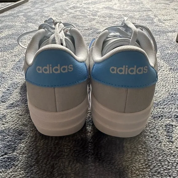Adidas VL COURT BOLD SHOES KIDS, size 5.5. Grey and Blue. NWT