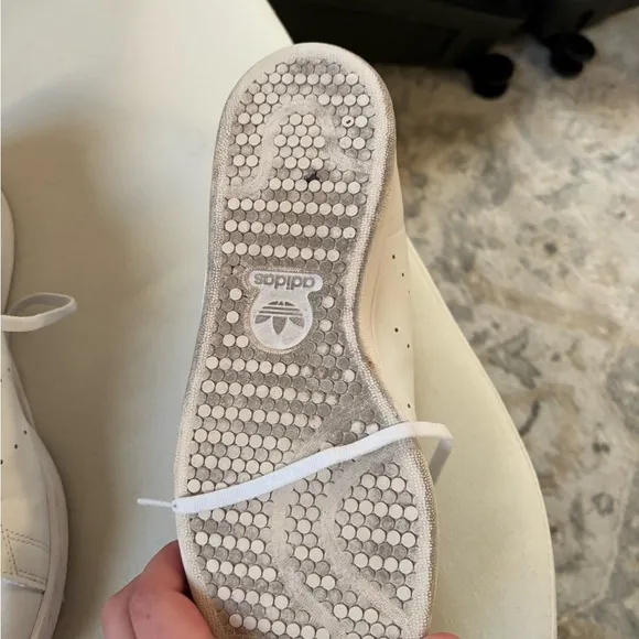 Adidas White and Navy Stan Smiths