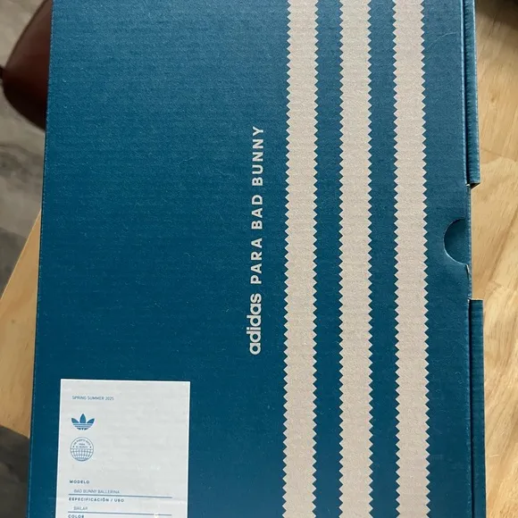 Adidas x Bad Bunny Ballerina Shoes in Black and White