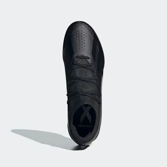 Adidas X Crazyfast.3 TF ID9336 Men's Black Lace Up Indoor Football Shoes NR9161