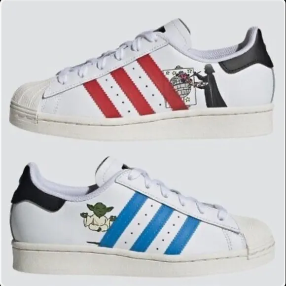 Adidas x Disney Star Wars Superstar Big Kid White New Hobbies Sneakers Size 5