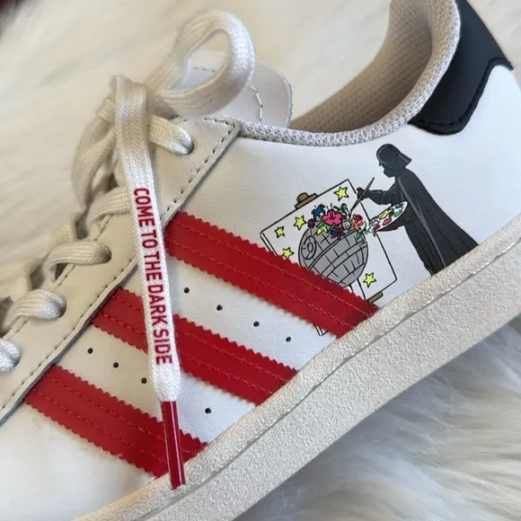 Adidas x Disney Star Wars Superstar Big Kid White New Hobbies Sneakers Size 5