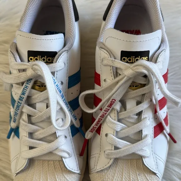 Adidas x Disney Star Wars Superstar Big Kid White New Hobbies Sneakers Size 5