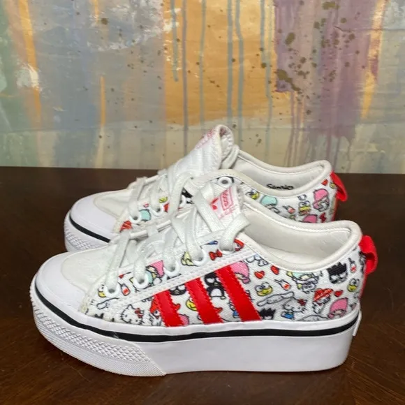 Adidas x Hello Kitty NIZZA Platform Shoes size 3.5