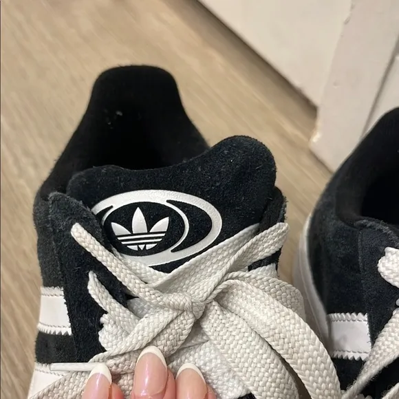 Adidas Youth Black and White Sneakers