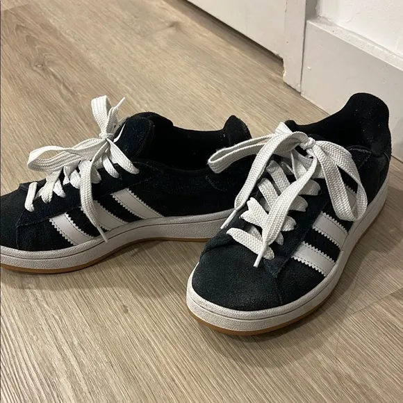 Adidas Youth Black and White Sneakers