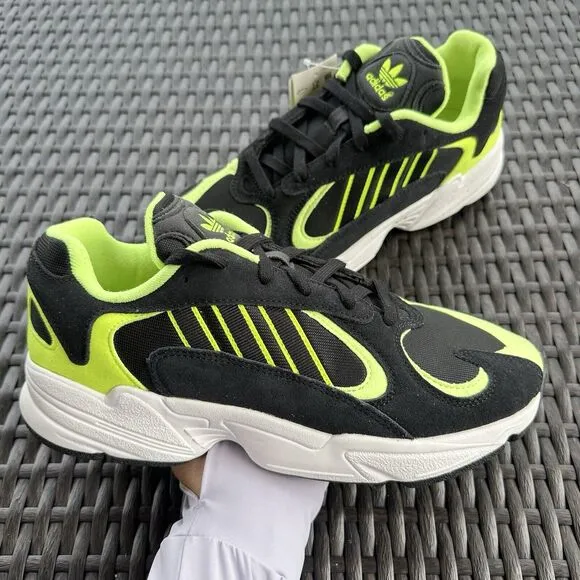 Adidas Yung-1 Black Hi Res Yellow Men's Athletic Shoes EE5317 Size 8.5