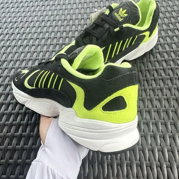 Adidas Yung-1 Black Hi Res Yellow Men's Athletic Shoes EE5317 Size 8.5