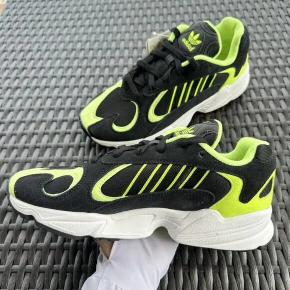Adidas Yung-1 Black Hi Res Yellow Men's Athletic Shoes EE5317 Size 8.5