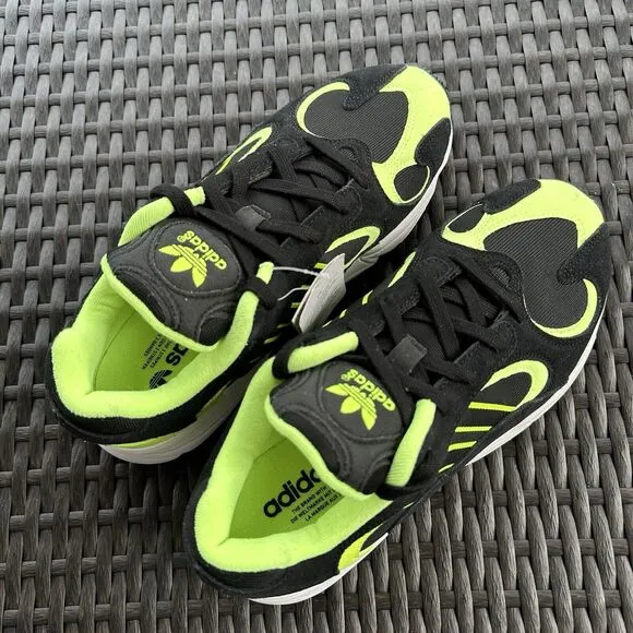 Adidas Yung-1 Black Hi Res Yellow Men's Athletic Shoes EE5317 Size 8.5