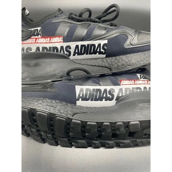 Adidas ZX 2K Boost 'Bold Logo Graphic - Black' Sneakers Running Shoes US Men's 7