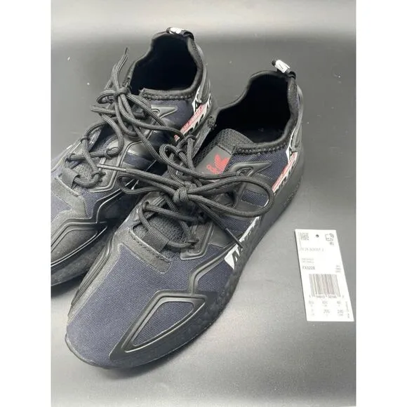 Adidas ZX 2K Boost 'Bold Logo Graphic - Black' Sneakers Running Shoes US Men's 7