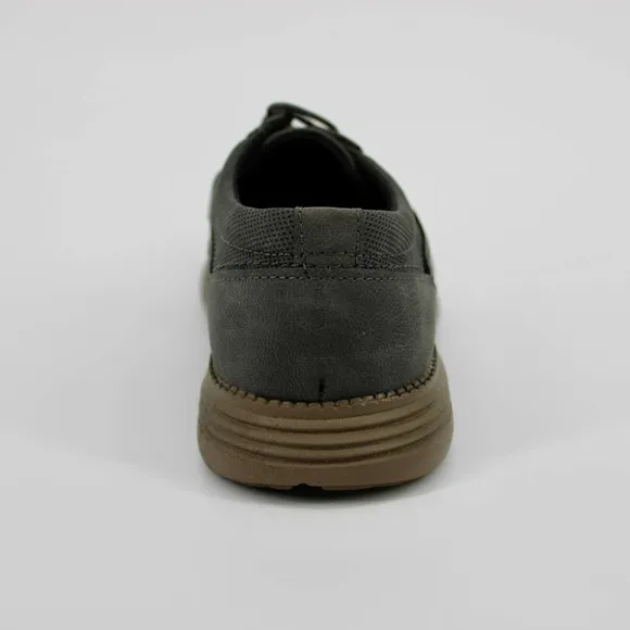 Adolfo Gianluca Plain Toe Casual Oxford Shoes Size 8.5 Grey Faux Leather NEW