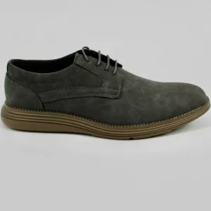 Adolfo Gianluca Plain Toe Casual Oxford Shoes Size 8.5 Grey Faux Leather NEW