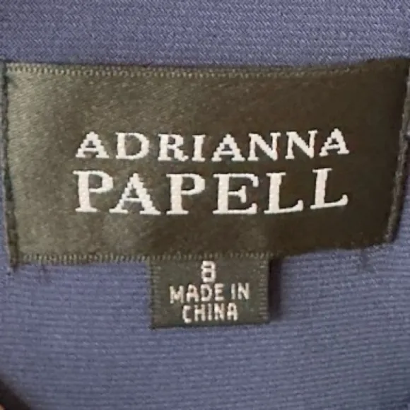 Adrianna Papell Navy Blue Sleeveless Midi Dress