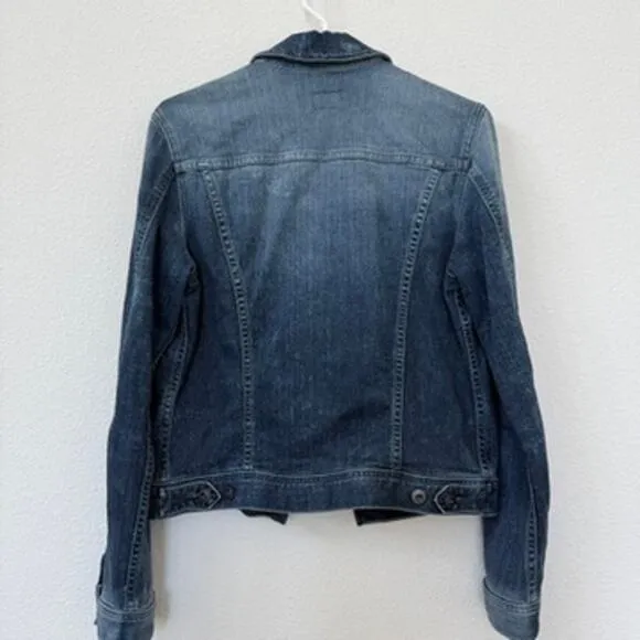 AG Adriano Goldschmied Denim Jacket Blue Stretch Jean Layering Women S Casual