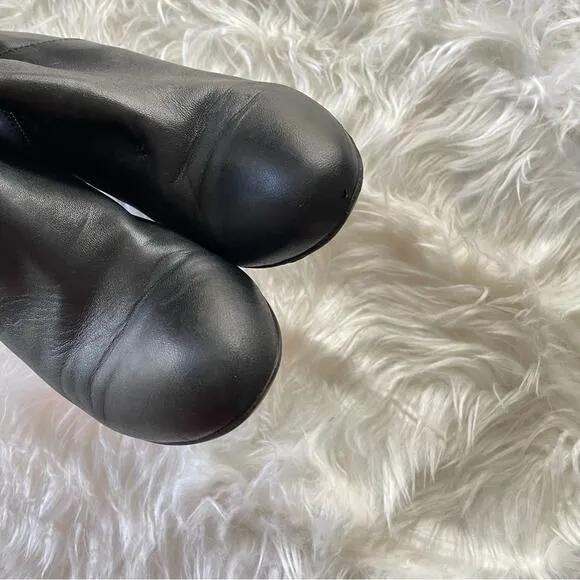 AGL Attilio Giusti Leombruni | Women’s Wedge Leather Bootie Black Heels Boots 38