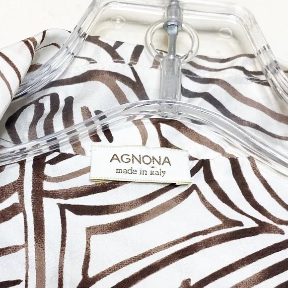AGNONA Silk Shirt Dress Exquisite Luxury White