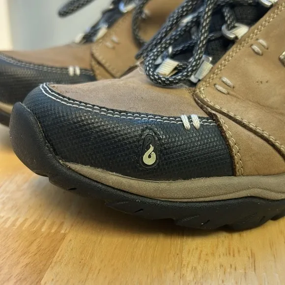 Ahnu Montara eVent Women Brown Nubuck Hiking Shoes Waterproof Vibram Size 7.5