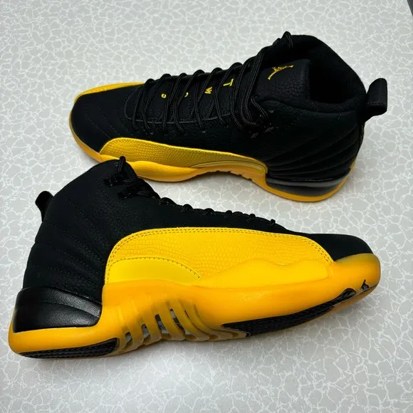 Air Jordan 12 Retro “University Gold”Black Sneakers Shoes for Men
