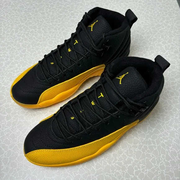 Air Jordan 12 Retro “University Gold”Black Sneakers Shoes for Men
