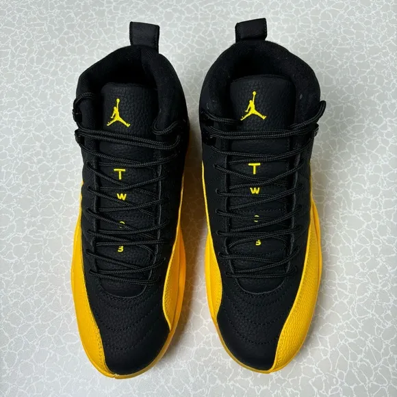 Air Jordan 12 Retro “University Gold”Black Sneakers Shoes for Men