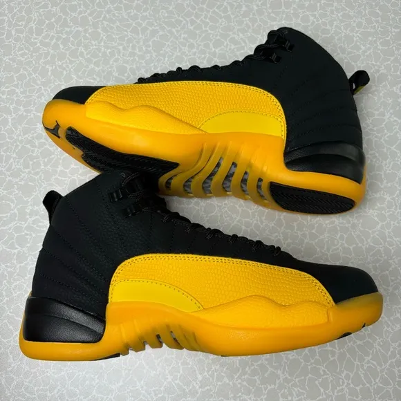 Air Jordan 12 Retro “University Gold”Black Sneakers Shoes for Men