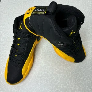 Air Jordan 12 Retro “University Gold”Black Sneakers Shoes for Men