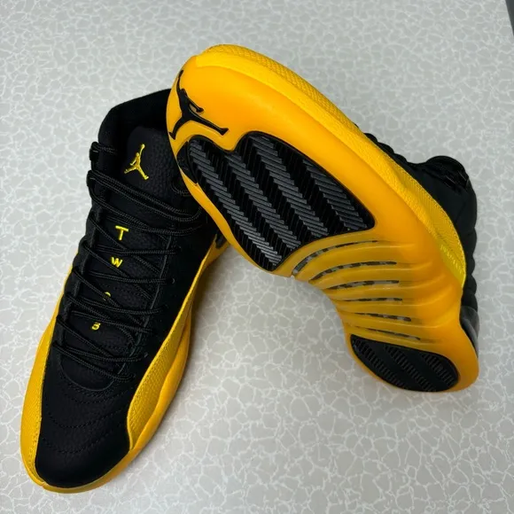 Air Jordan 12 Retro “University Gold”Black Sneakers Shoes for Men