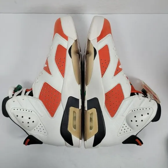 Air Jordan 6 Retro Gatorade Men's White Orange Sneakers 384664-145 US Size 12