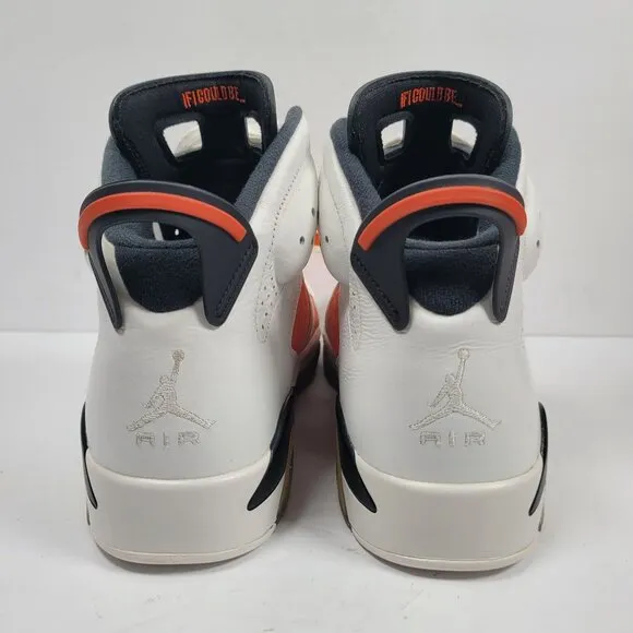 Air Jordan 6 Retro Gatorade Men's White Orange Sneakers 384664-145 US Size 12