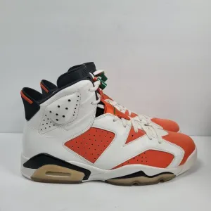 Air Jordan 6 Retro Gatorade Men's White Orange Sneakers 384664-145 US Size 12