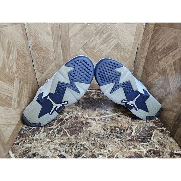 Air jordan 6 retro Midnight Navy Women's Hi-top White Shoes Size 8.5.  002