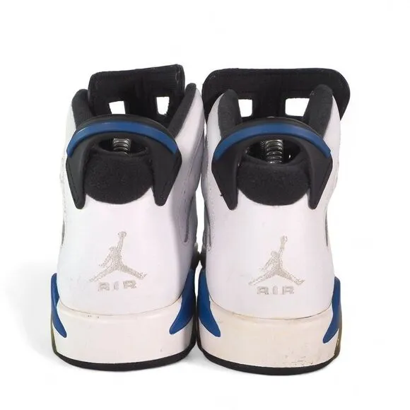 Air Jordan 6 Retro BG 'Sport Blue' Basketball Shoes 384665-107 Youth 6.5 Women 8