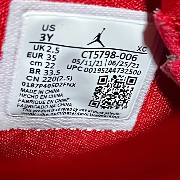Air Jordan Drip 23 CT5798-006 Red and Black Sneakers/ Rain Shoes