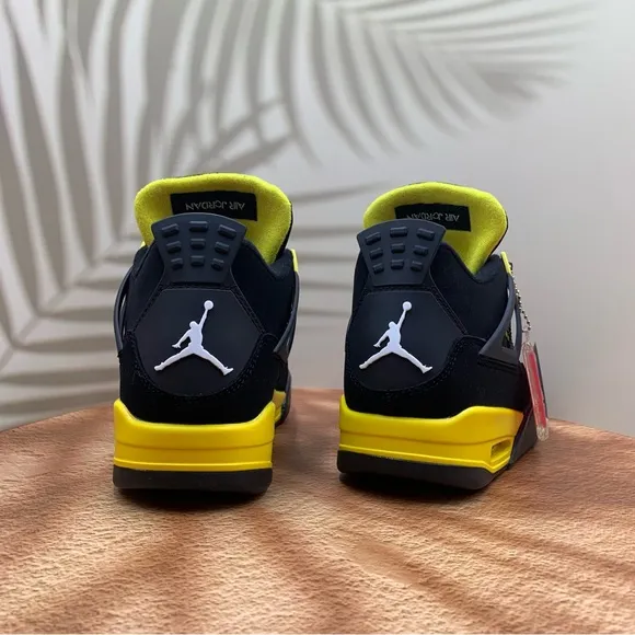 Air Jordan Men's Black and Yellow Sneakers Thunder 2023 Man’s Size 9