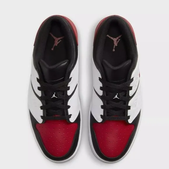 Air Jordan NU Retro 1 Low Chicago Varsity Red Black White Mens Shoes Sneakers