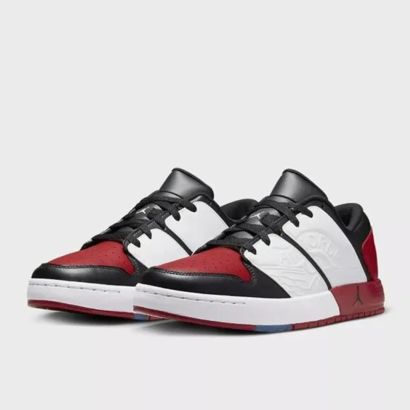 Air Jordan NU Retro 1 Low Chicago Varsity Red Black White Mens Shoes Sneakers
