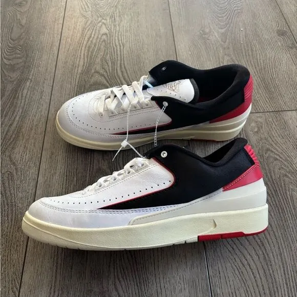 Air Jordan 2 Low Black Satin Women's Shoes
