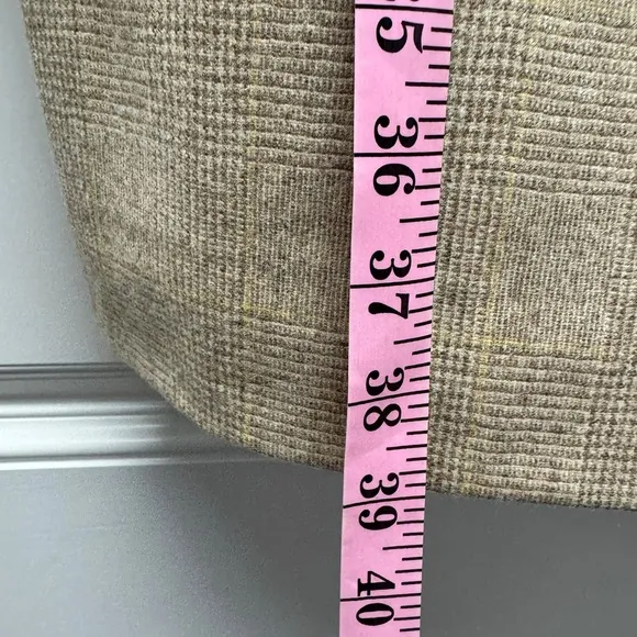 AKRIS PUNTO Tan Sleeveless Check Wool Midi Dress Size Medium
