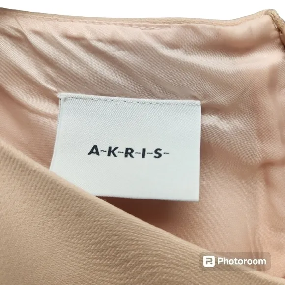 Akris Sleeveless V-Neck Wool Double-Face Sheath Dress Sz.6 Lily