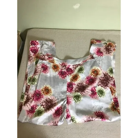 Ala Von Auersperg Women Floral Silk Blend Pants Sz. 14 NWT  Luxury Elegant Suit