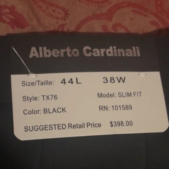 Alberto Cardinali Black Dress Pants