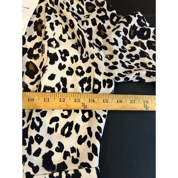A.L.C Designer Leopard Mafia Wife Luxury Size 4 Business Long Sleeve Knee