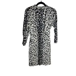 A.L.C Designer Leopard Mafia Wife Luxury Size 4 Business Long Sleeve Knee