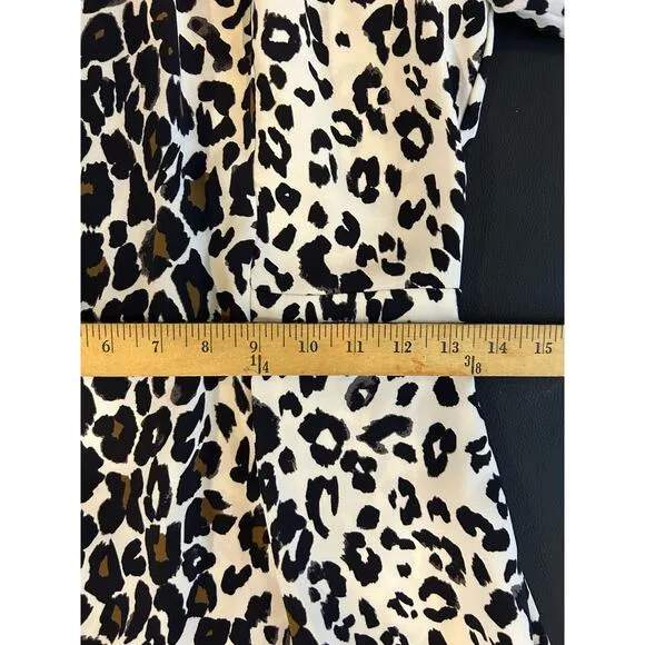 A.L.C Designer Leopard Mafia Wife Luxury Size 4 Business Long Sleeve Knee