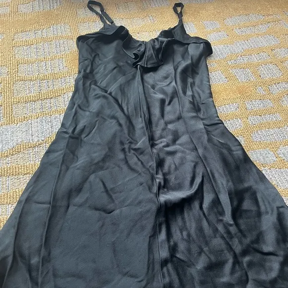 A.L.C. Silk Ruffle 90s mini slip dress spaghetti strap satin grunge elegant lbd