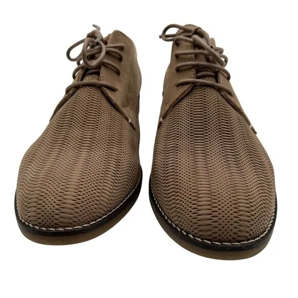 ALDO NEW Mens10 Maedagua Lace Up Oxford Shoes Suede Mesh Beige Portugal Made